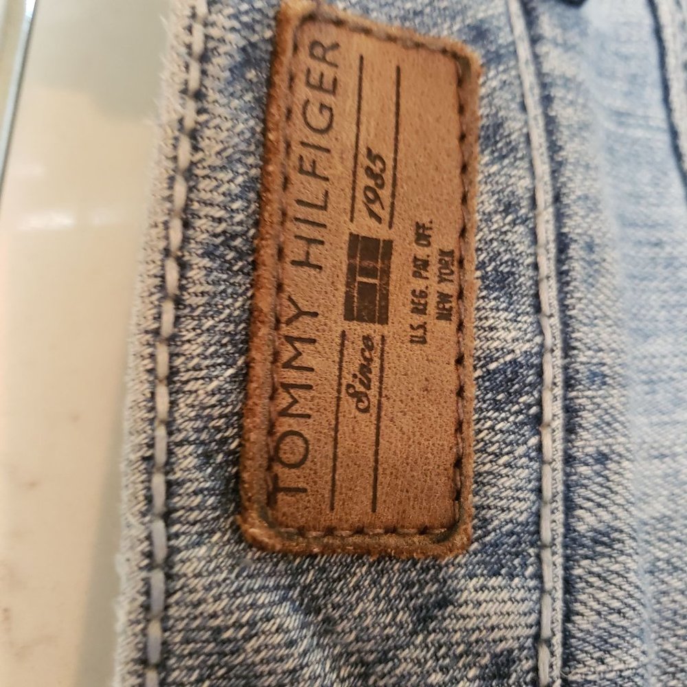 Tommy Hilfiger Cropped wide leg Jeans size 4 American Hope Rise mid‎ wash blue - Picture 9 of 10